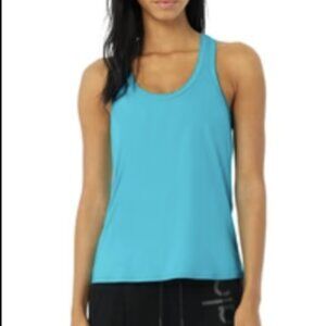 Alo Yoga Pulse Tank Bright Aqua Sleeveless Top Size Small S New